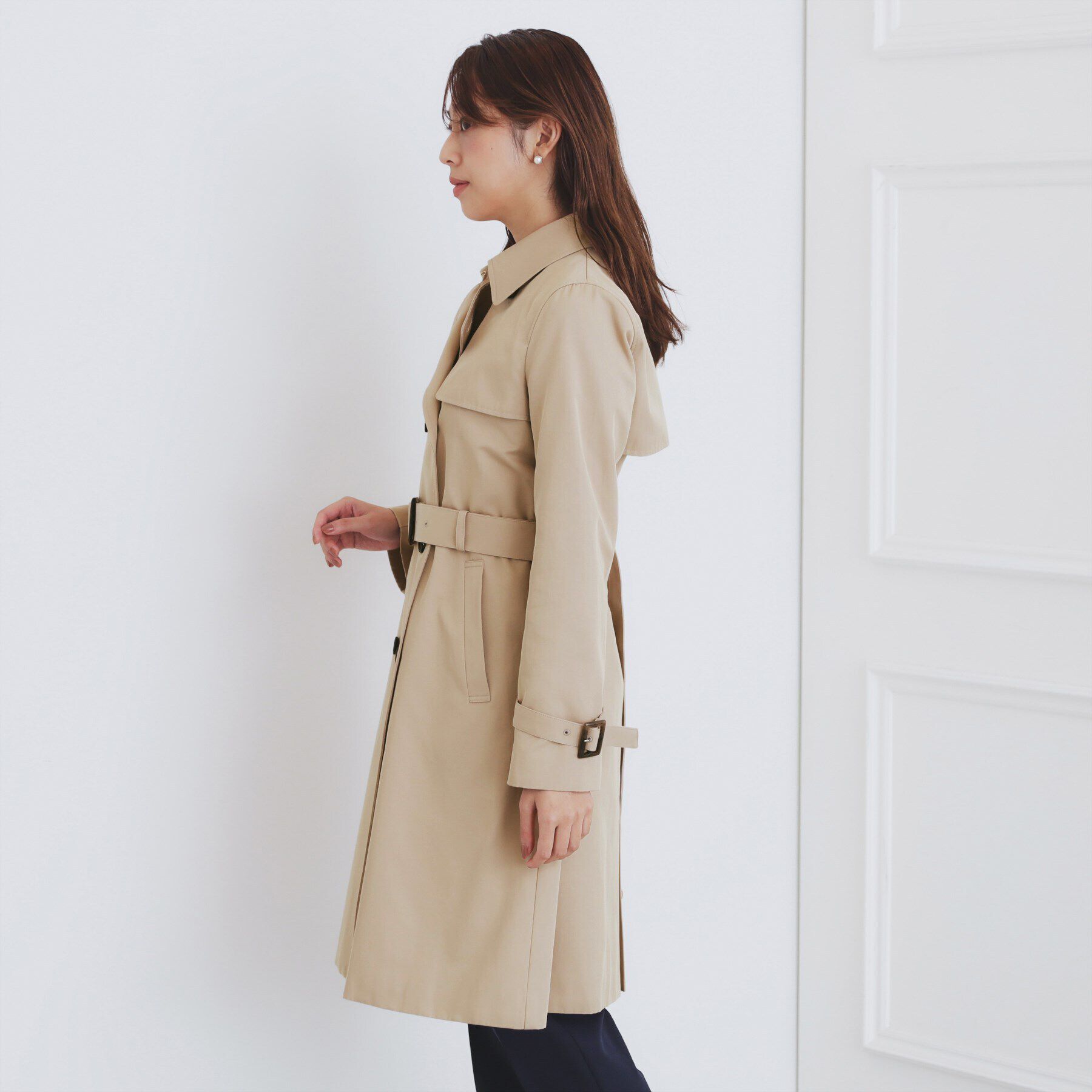 index「《XS-3Lsize》通勤・セレモニー対応／トレンチコート【洗濯機洗い可／撥水／親水性防汚】」|トレンチコート|