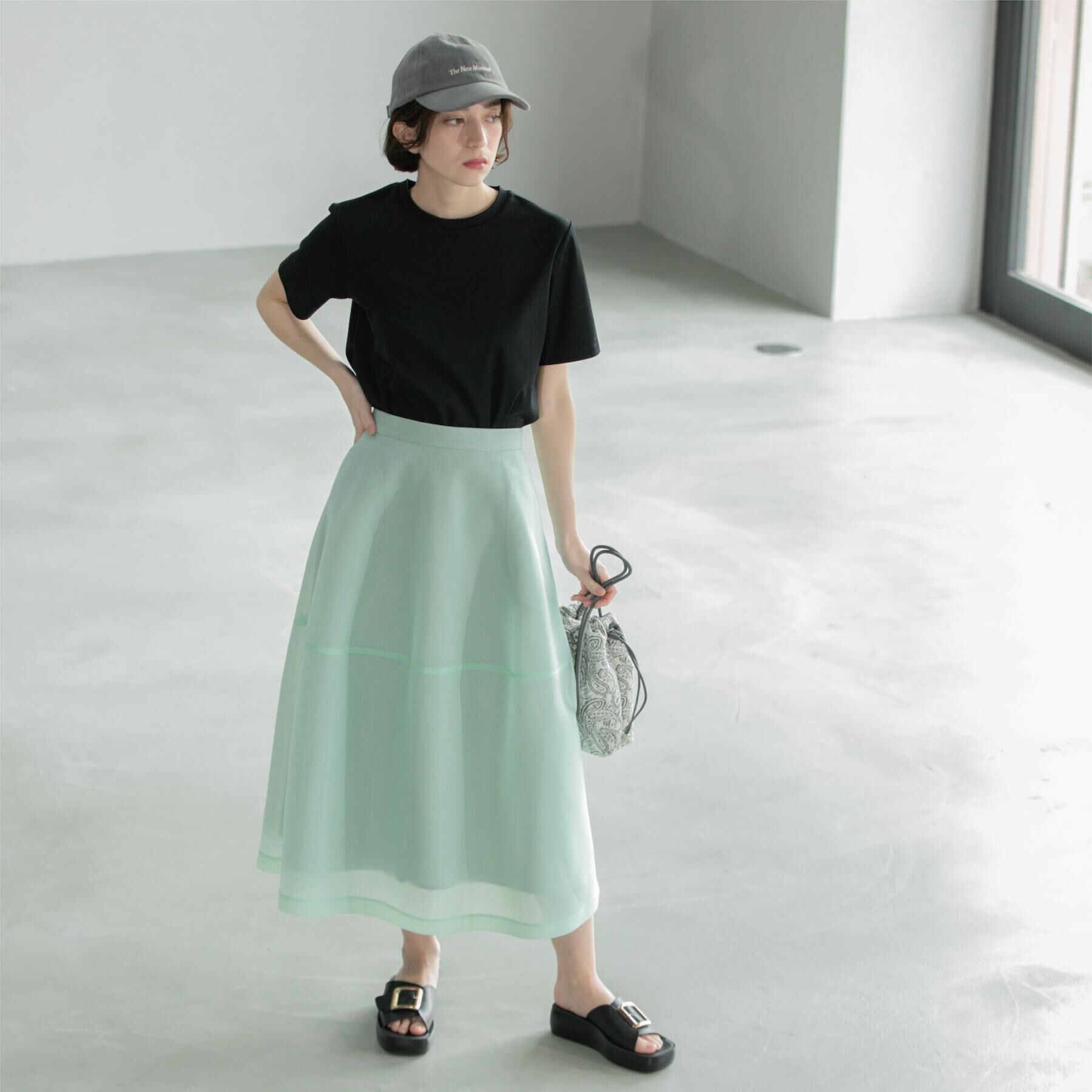 OPAQUE.CLIP「《5色展開／SS-LLサイズ》ベーシックTシャツ【UV／接触冷感／洗濯機洗い可】」|Tシャツ・カットソー|
