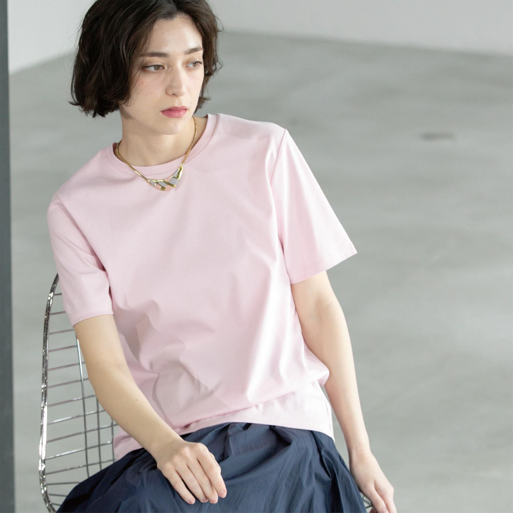 OPAQUE.CLIP「《5色展開／SS-LLサイズ》ベーシックTシャツ【UV／接触冷感／洗濯機洗い可】」|Tシャツ・カットソー|