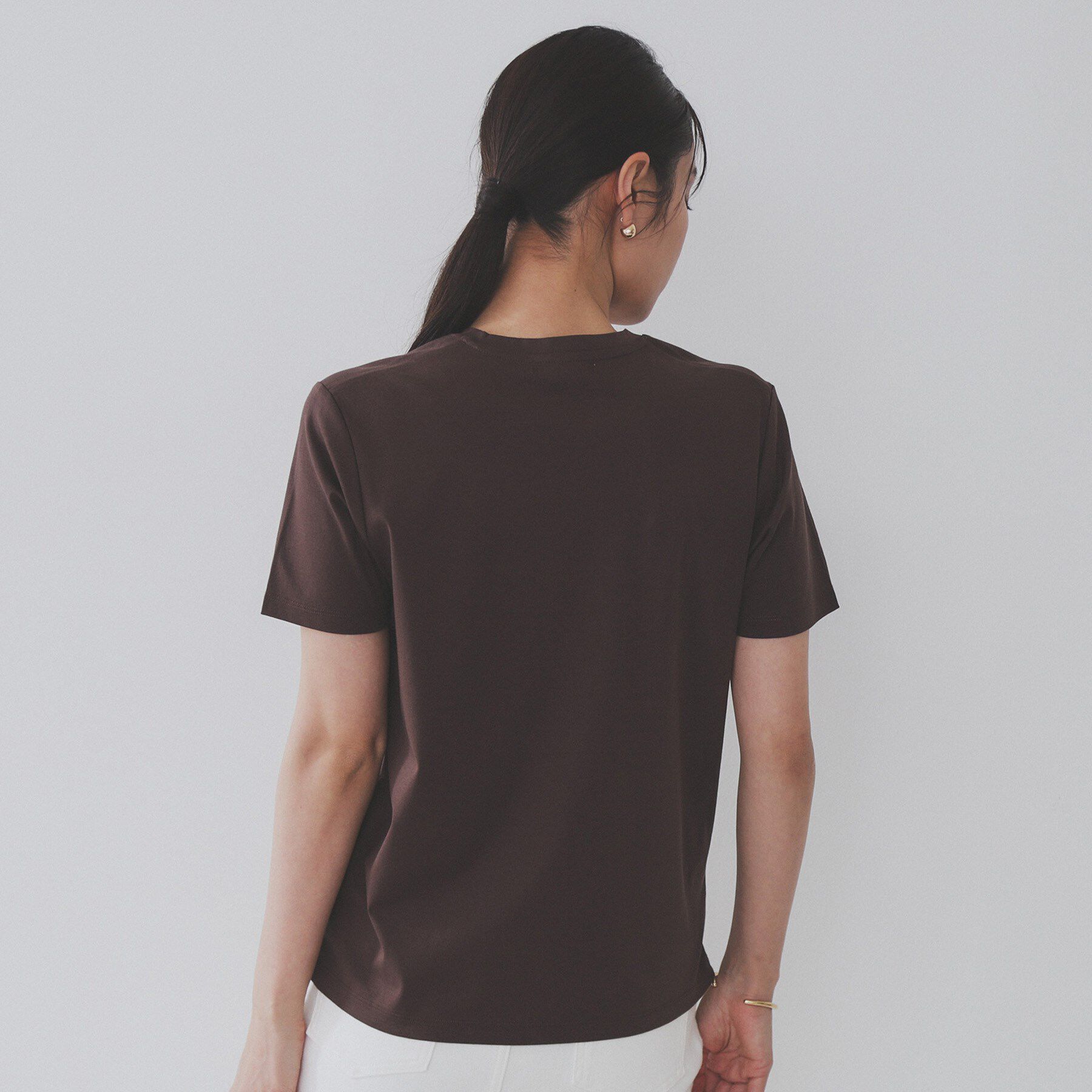 OPAQUE.CLIP「《5色展開／SS-LLサイズ》VネックベーシックTシャツ【接触冷感／洗濯機洗い可】」|Tシャツ・カットソー|