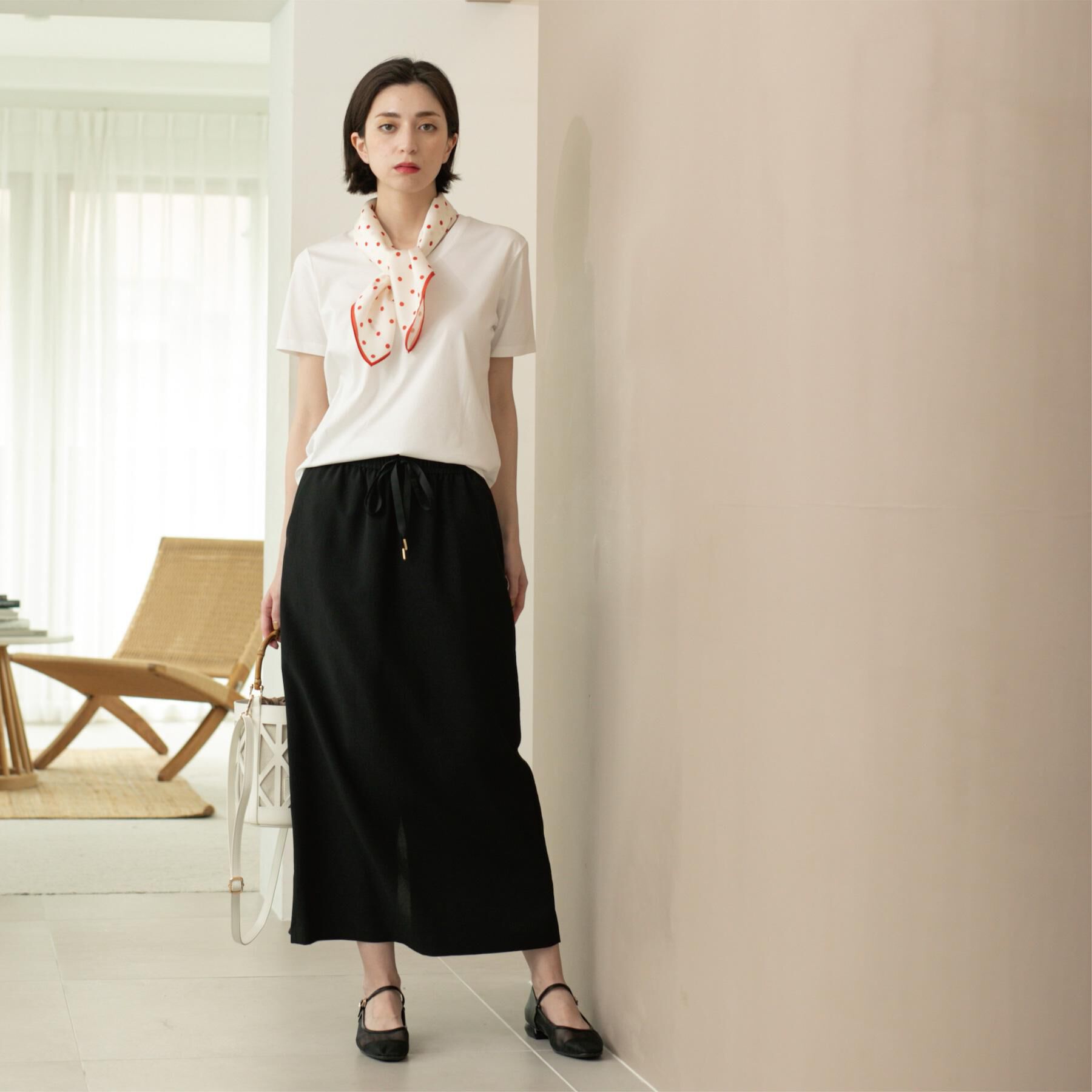 OPAQUE.CLIP「《5色展開／SS-LLサイズ》VネックベーシックTシャツ【接触冷感／洗濯機洗い可】」|Tシャツ・カットソー|