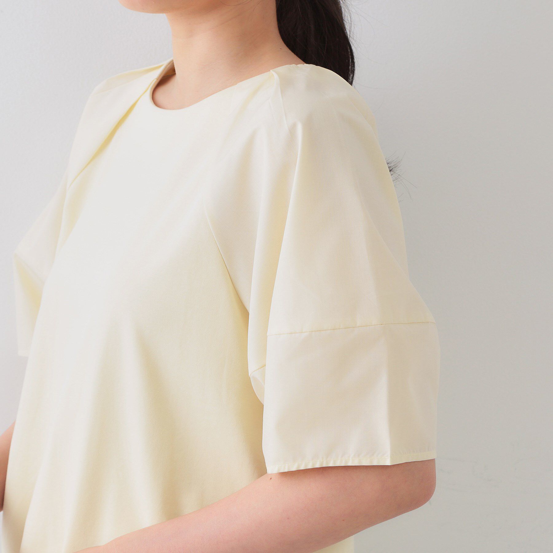 OPAQUE.CLIP「《S-LLサイズ》ランタンスリーブトップス【UV／接触冷感／洗濯機洗い可】」|Tシャツ・カットソー|