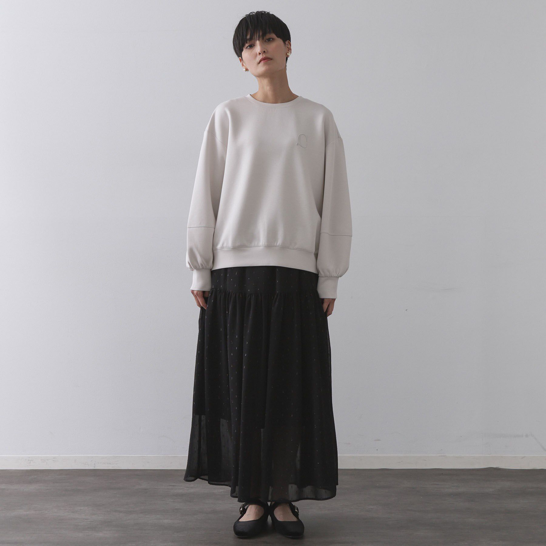 OPAQUE.CLIP「ワンポイント刺繍ダンボールトップス【UVケア／洗濯機洗い可】」|Tシャツ・カットソー|