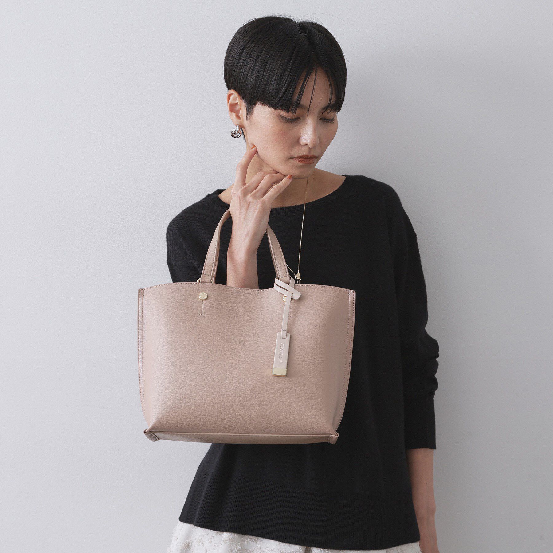 OPAQUE.CLIP「【2WAY／名品】バイカラー3層ミドルトートバッグ」|トートバッグ|