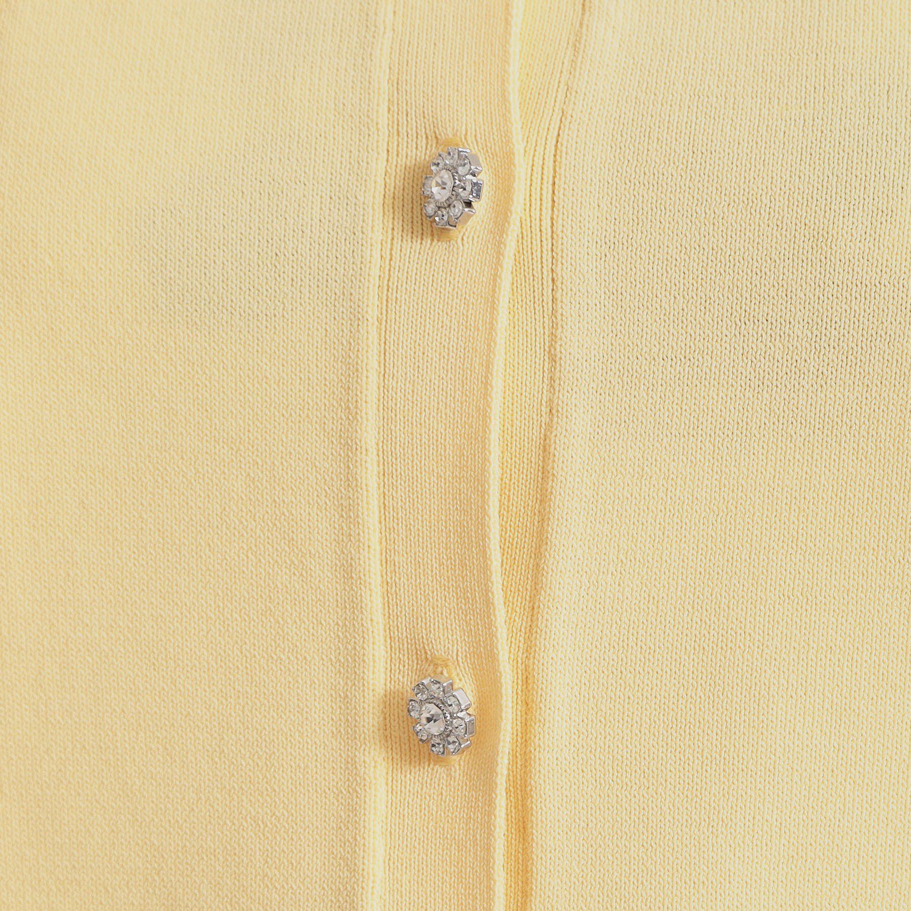 Couture broach「【洗える・着映え】ビジューボタン 半袖カーディガン」|カーディガン|