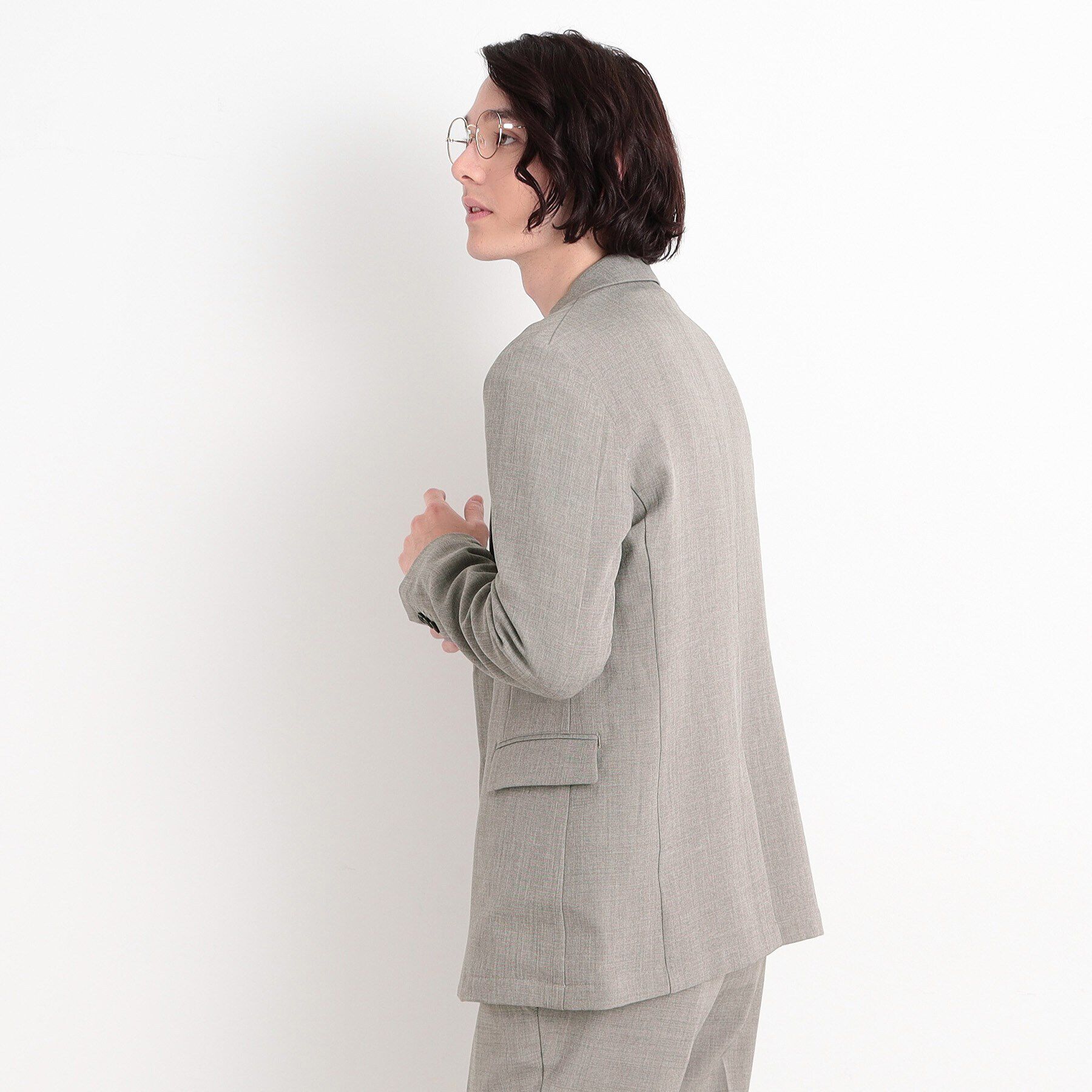 THE SHOP TK「【CAVIAN/キャビアン】リサイクルシャークスキンテーラードジャケット セットアップ可」|テーラードジャケット|