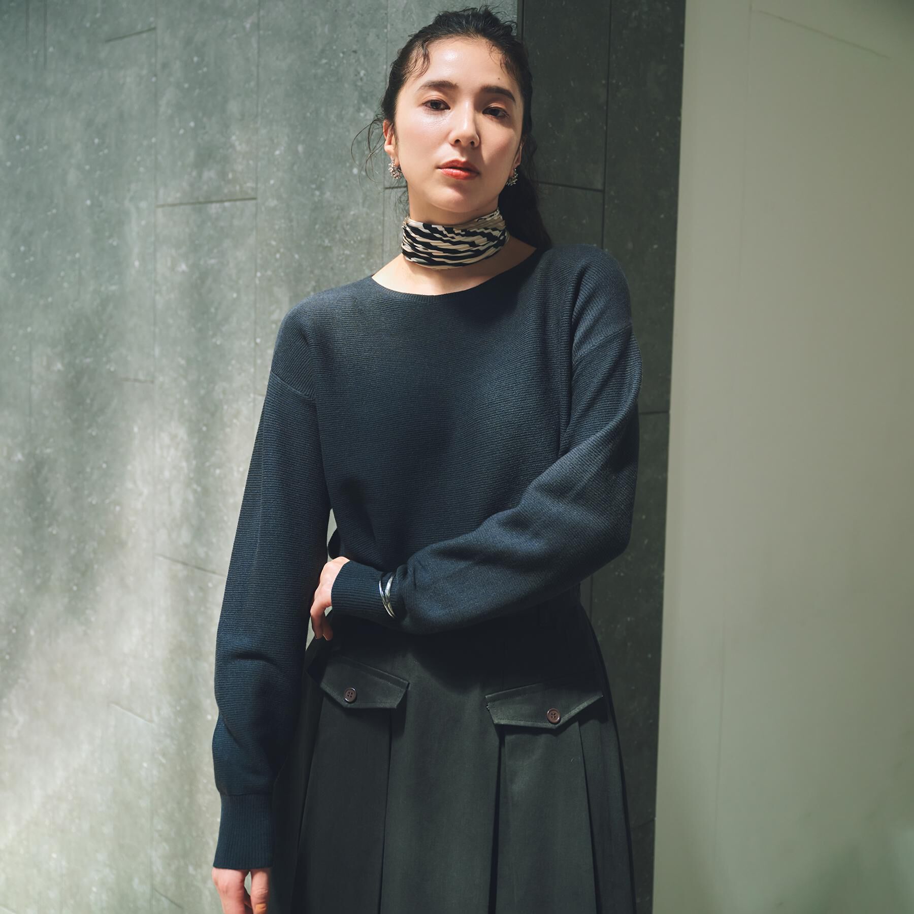 THE SHOP TK「【S-XLサイズ/選べる7色】どこから見ても美しい ガーターニット/毛玉になりにくい/洗濯機OK」|ニット・セーター|スミクロ(018)