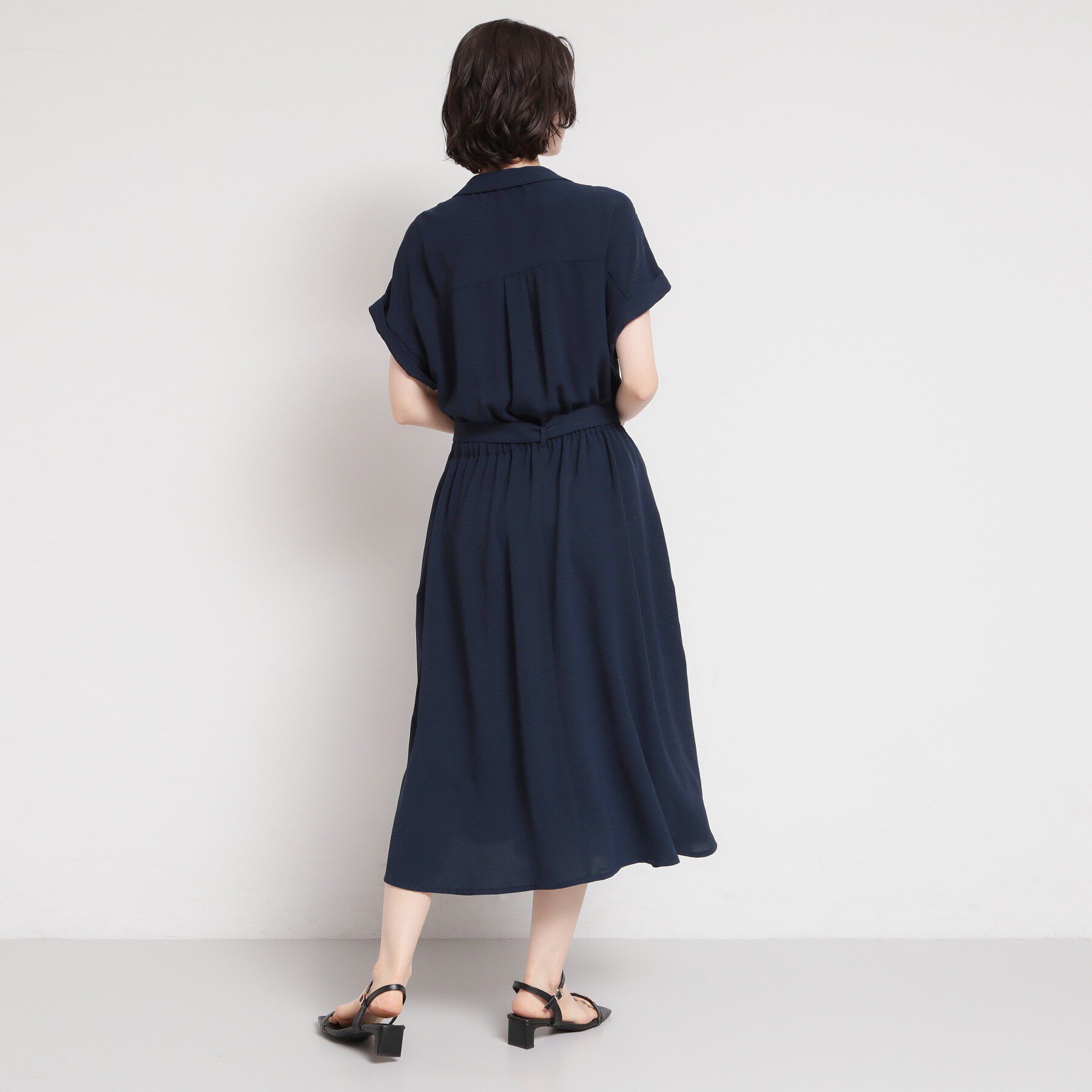 THE SHOP TK「【ひんやり/防しわ/吸水速乾/UVケア】欲しいが詰まった 上品フィット＆フレアワンピース」|ワンピース|