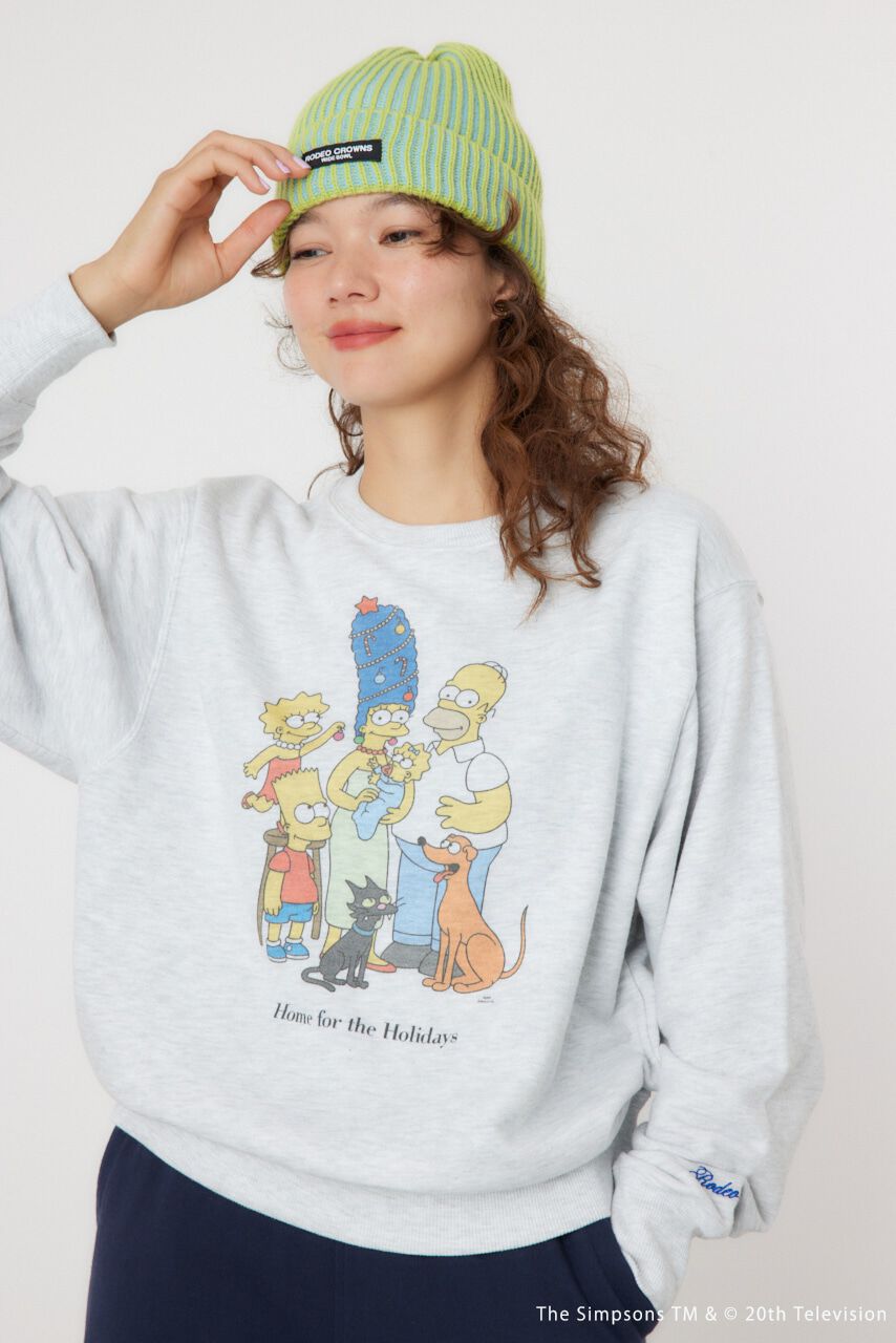 RODEO CROWNS「(THE SIMPSONS)Xmasスウェットトップス」|パーカー|L/T.GRY1