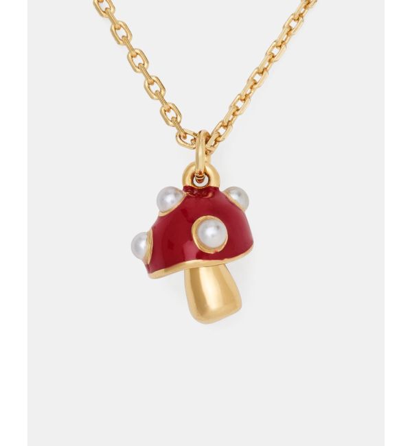 kate spade new york「シークレット ガーデン マッシュルーム ペンダント」|ネックレス|RED