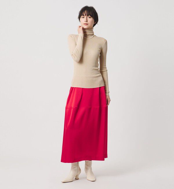 UNITED ARROWS「シルクリブ タートルネック ニット」|ニット・セーター|