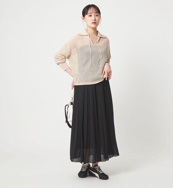 UNITED ARROWS green label relaxing「メッシュ ポロプルオーバー」|ニット・セーター|