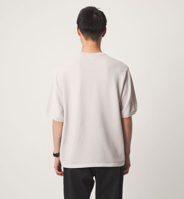 UNITED ARROWS green label relaxing「ガーター ドローコード 半袖 クルーネック ニット -ウォッシャブル・UVカット・遮熱-」|Tシャツ・カットソー|