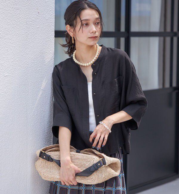 SHIPS for women「【実力派ベーシック】〈手洗い可能〉シルク混 シアー 羽織 シャツ」|シャツ・ブラウス|