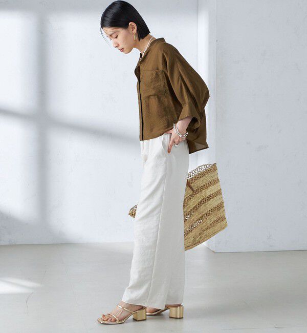 SHIPS for women「【実力派ベーシック】〈手洗い可能〉シルク混 シアー 羽織 シャツ」|シャツ・ブラウス|