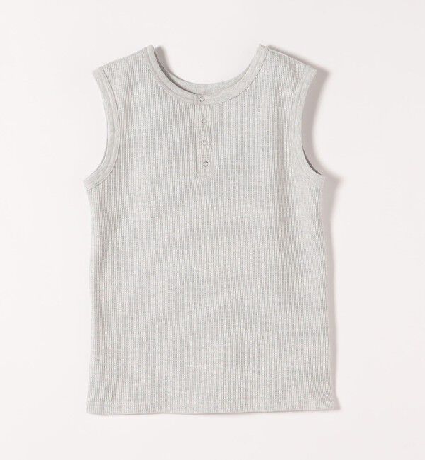 SHIPS any「《一部追加予約》SHIPS any:〈洗濯機可能〉ワッフル ヘンリーネック 2WAY ノースリーブ TEE」|タンクトップ|