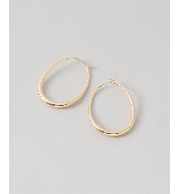 Spick and Span「《WEB限定》【SAMH by LILAS】ウェーブフープピアスK18GP（両耳）」|ピアス|