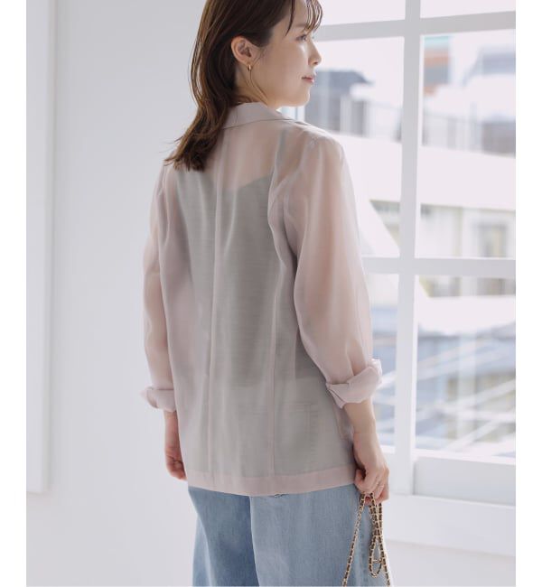  「【洗える】ウォッシャブルシングルシアージャケット」|テーラードジャケット|