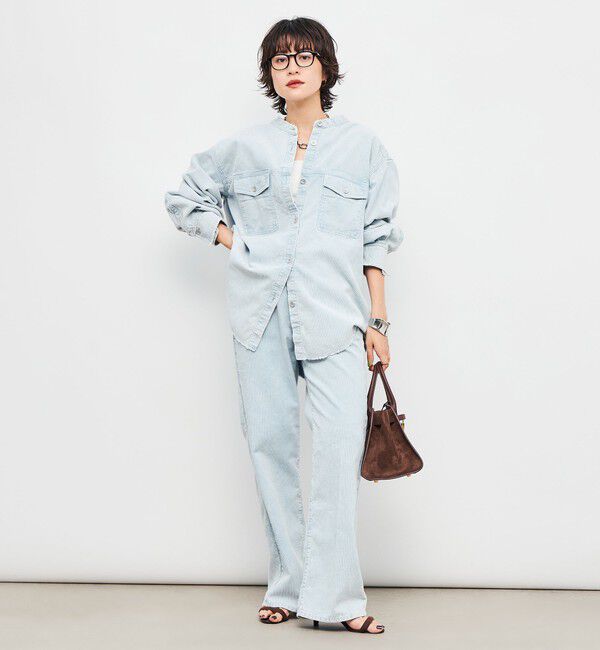 Rie Miller「【RM denim】硫化染コーデュロイシャツジャケット」|シャツ・ブラウス|