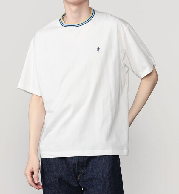 GYMPHLEX「Gymphlex | 〈別注〉クルーネック ラインTシャツ MEN」|Tシャツ・カットソー|WHITE系1