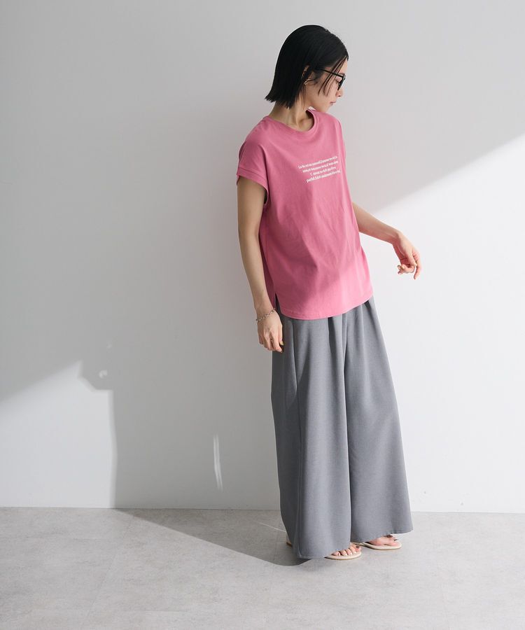 Green Parks「・swing by フレンチスリーブ刺繍TEE」|Tシャツ・カットソー|