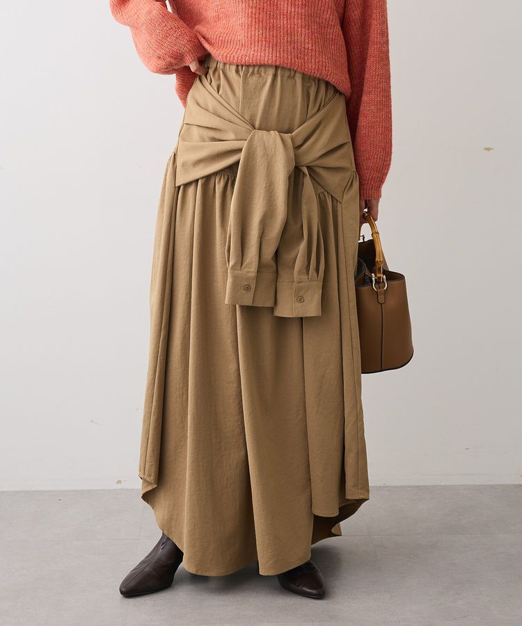 Green Parks「・ELENCARE DUE 袖付デザインスカート」|フレア|Beige