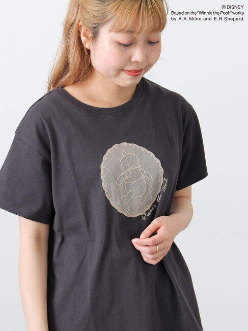Samansa Mos2「【Disney】くまのプーさんレースモチーフTシャツ」|Tシャツ・カットソー|