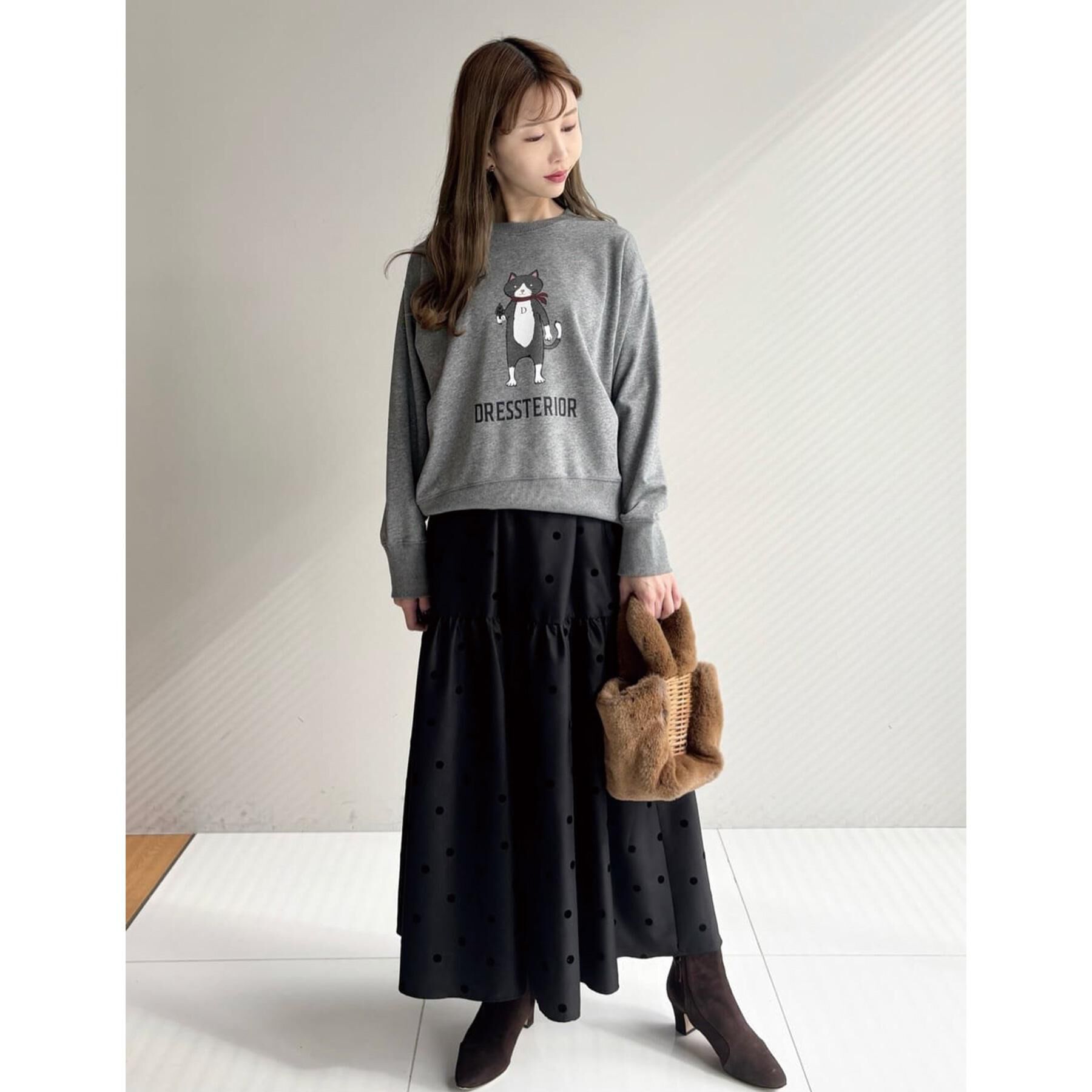 DRESSTERIOR「【CLASSY.掲載】フロッキードットスカート」|スカート|