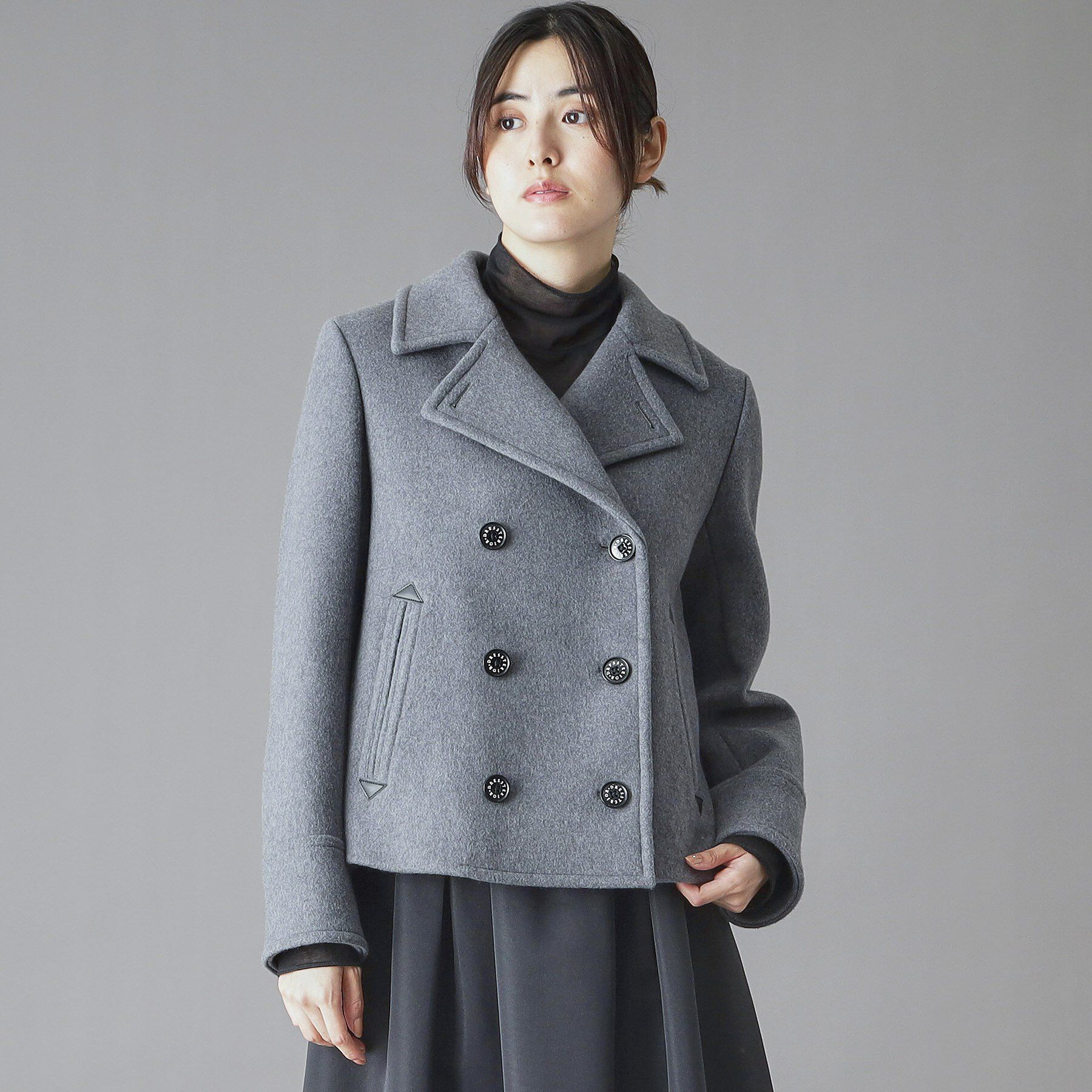 DRESSTERIOR「Super140'sショートPジャケット」|ピーコート|