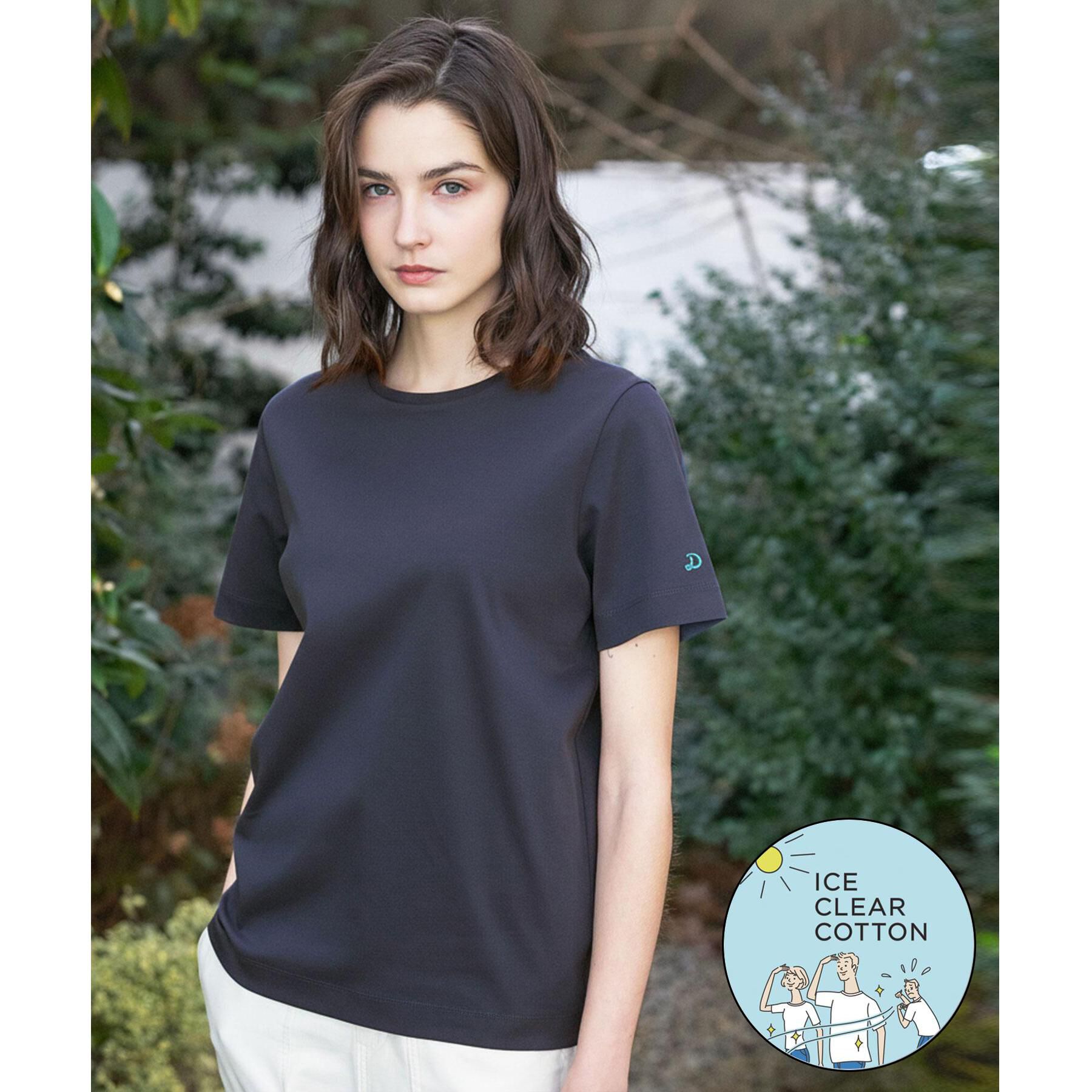 DRESSTERIOR「【接触冷感／抗菌防臭／消臭】アイスクリアコットンTシャツ」|Tシャツ・カットソー|スミクロ(018)