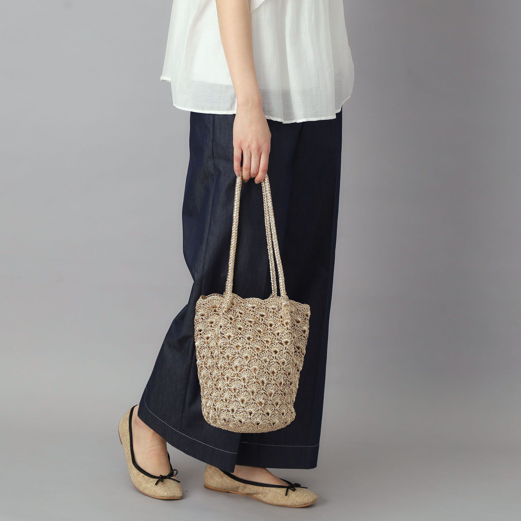 DRESSTERIOR「メタリック クロッシェ バッグ」|トートバッグ|