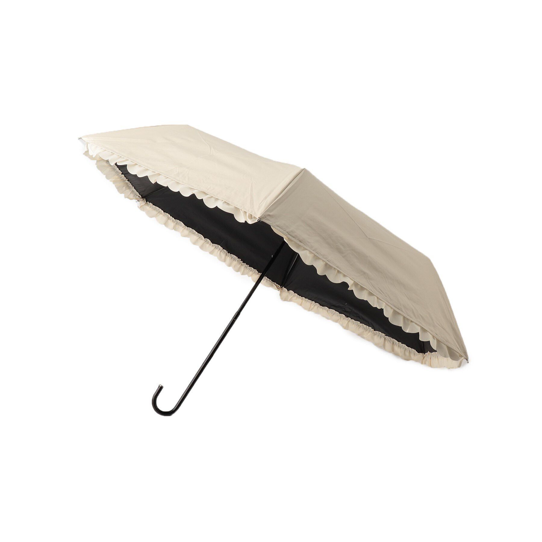 grove「ヒートカットフリル　ミニ【晴雨兼用】【紫外線遮蔽率／遮光率99．9％以上】」|傘|ベージュ(052)