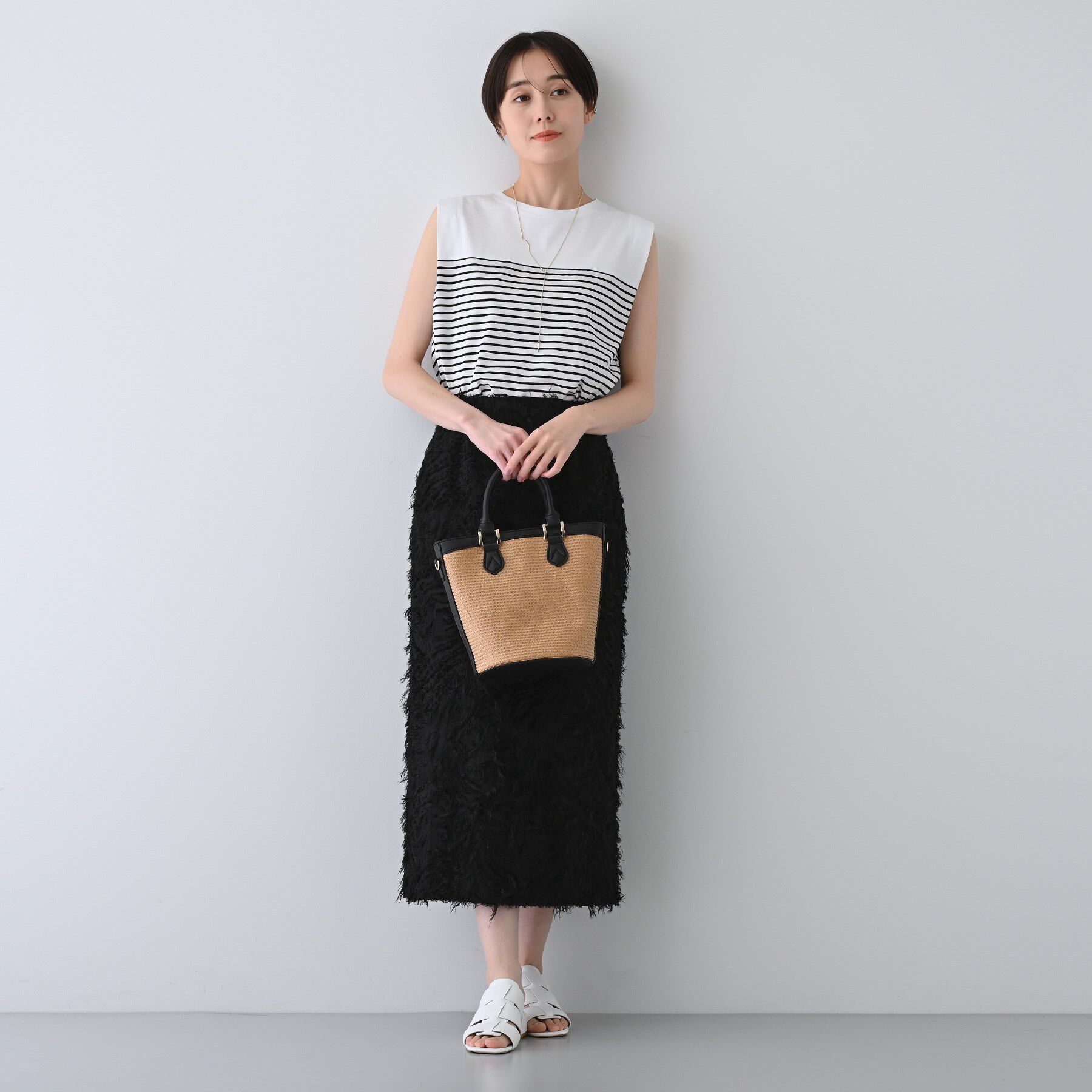 INDIVI「【洗える】きれいめノースリーブトップス」|Tシャツ・カットソー|