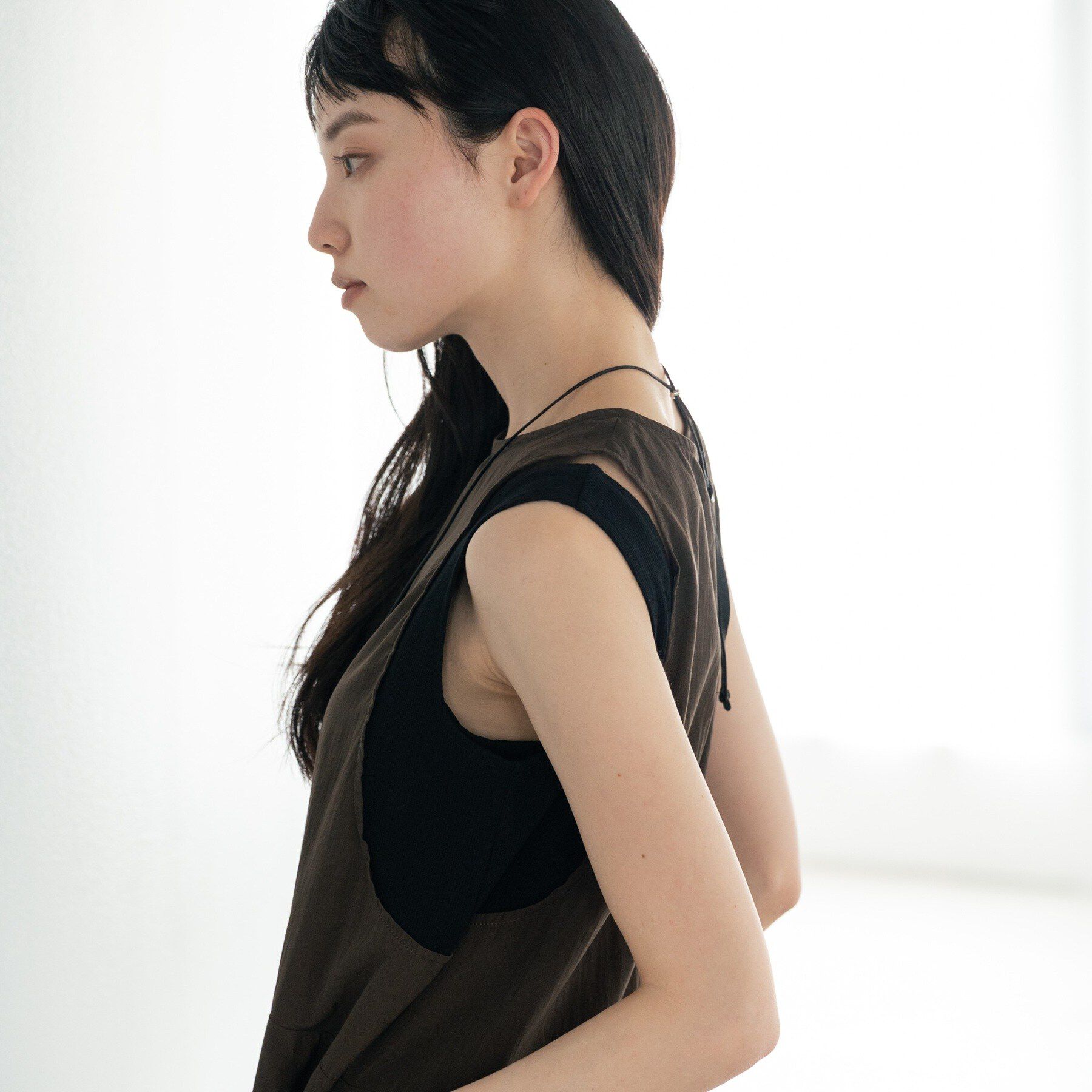 GALLEST「イレギュラータックナイロンワンピース」|ワンピース|