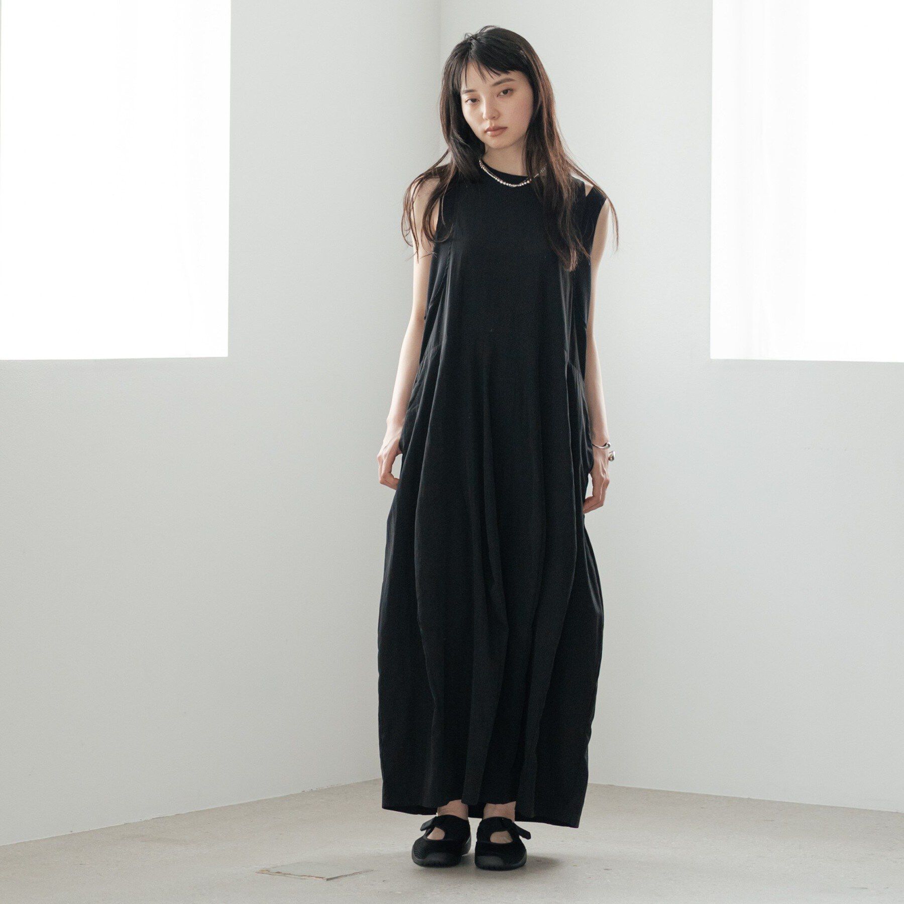 GALLEST「イレギュラータックナイロンワンピース」|ワンピース|