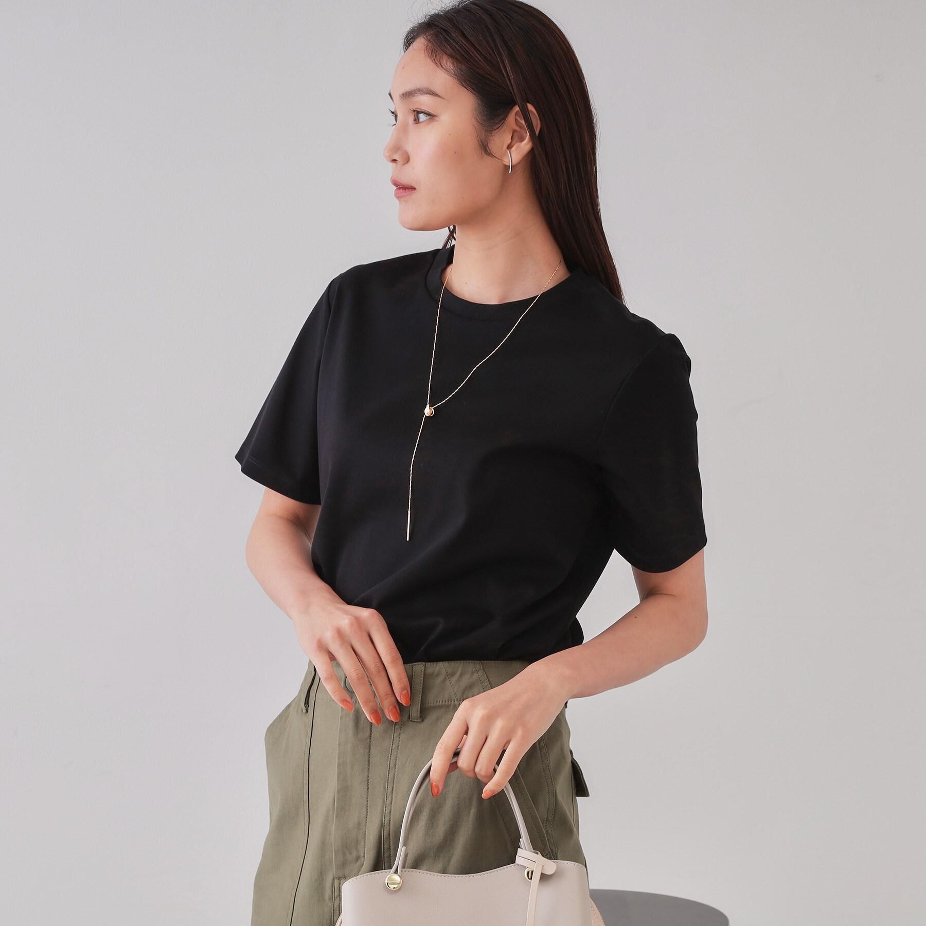 OPAQUE.CLIP「《5色展開／SS-LLサイズ》ベーシックTシャツ【UV／接触冷感／洗濯機洗い可】」|Tシャツ・カットソー|