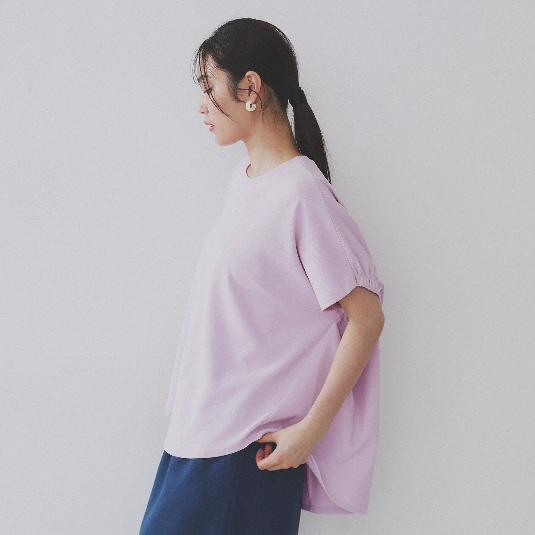 OPAQUE.CLIP「リラクシードルマンスリーブトップス【UV／吸水速乾／洗濯機洗い可】」|Tシャツ・カットソー|