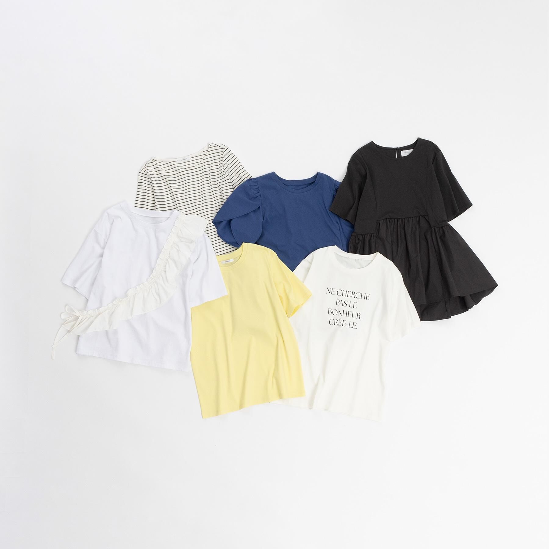 OPAQUE.CLIP「チューリップスリーブドッキングカットソー【洗濯機洗い可／接触冷感】」|Tシャツ・カットソー|