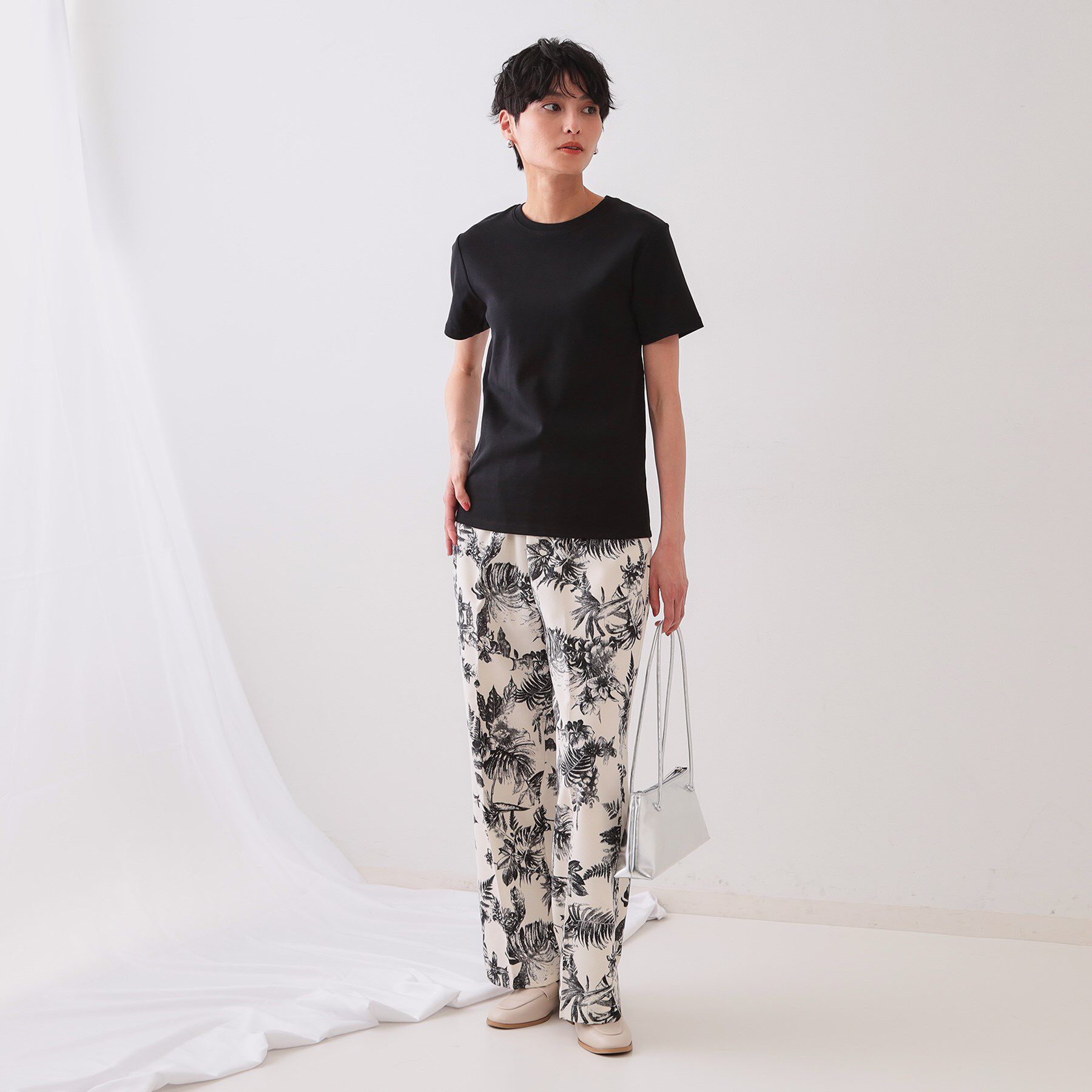 OPAQUE.CLIP「フライスベーシックTシャツ【洗濯機洗い可】」|Tシャツ・カットソー|