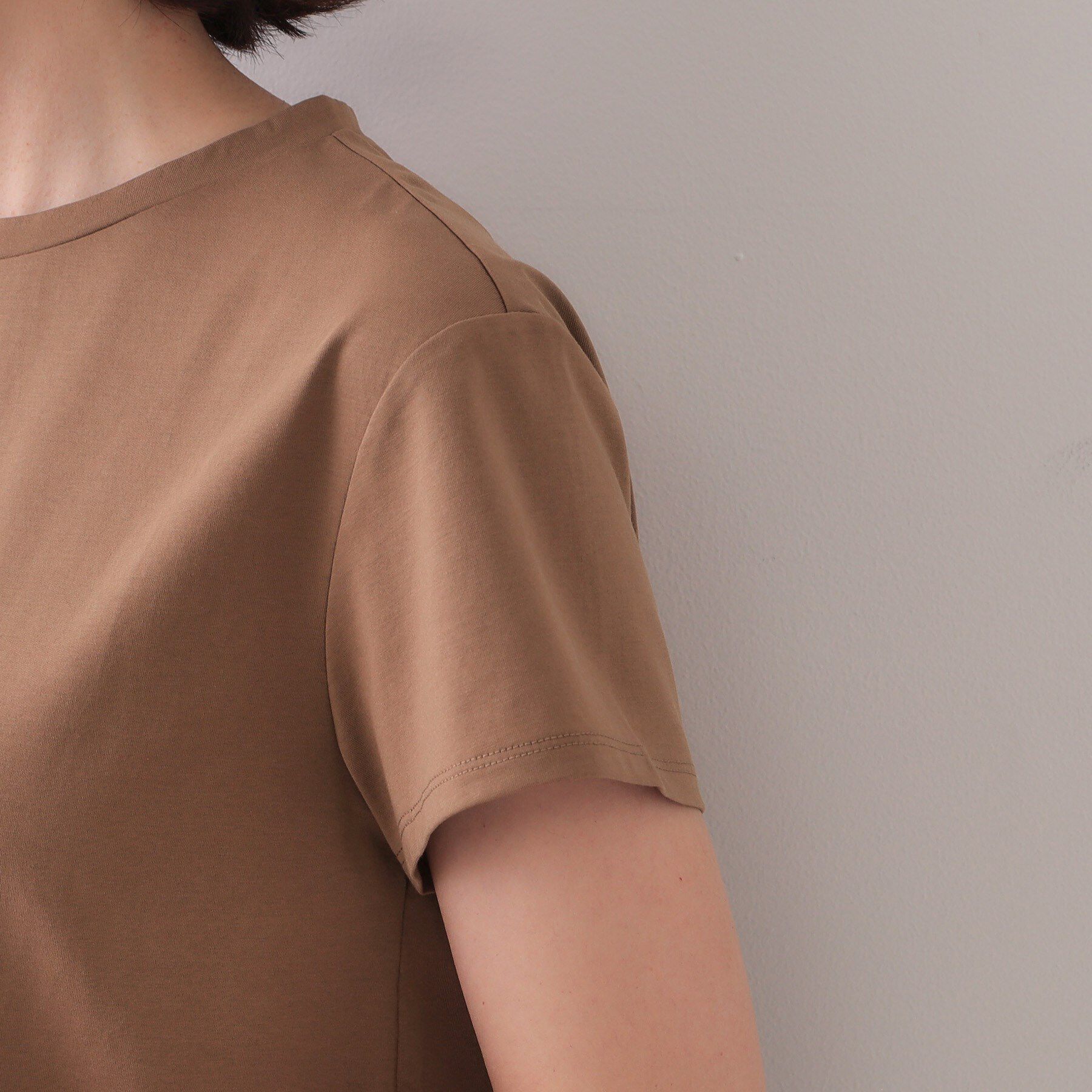 OPAQUE.CLIP「ショルダーフリルドッキングカットソー【UV／接触冷感／洗濯機洗い可】」|Tシャツ・カットソー|