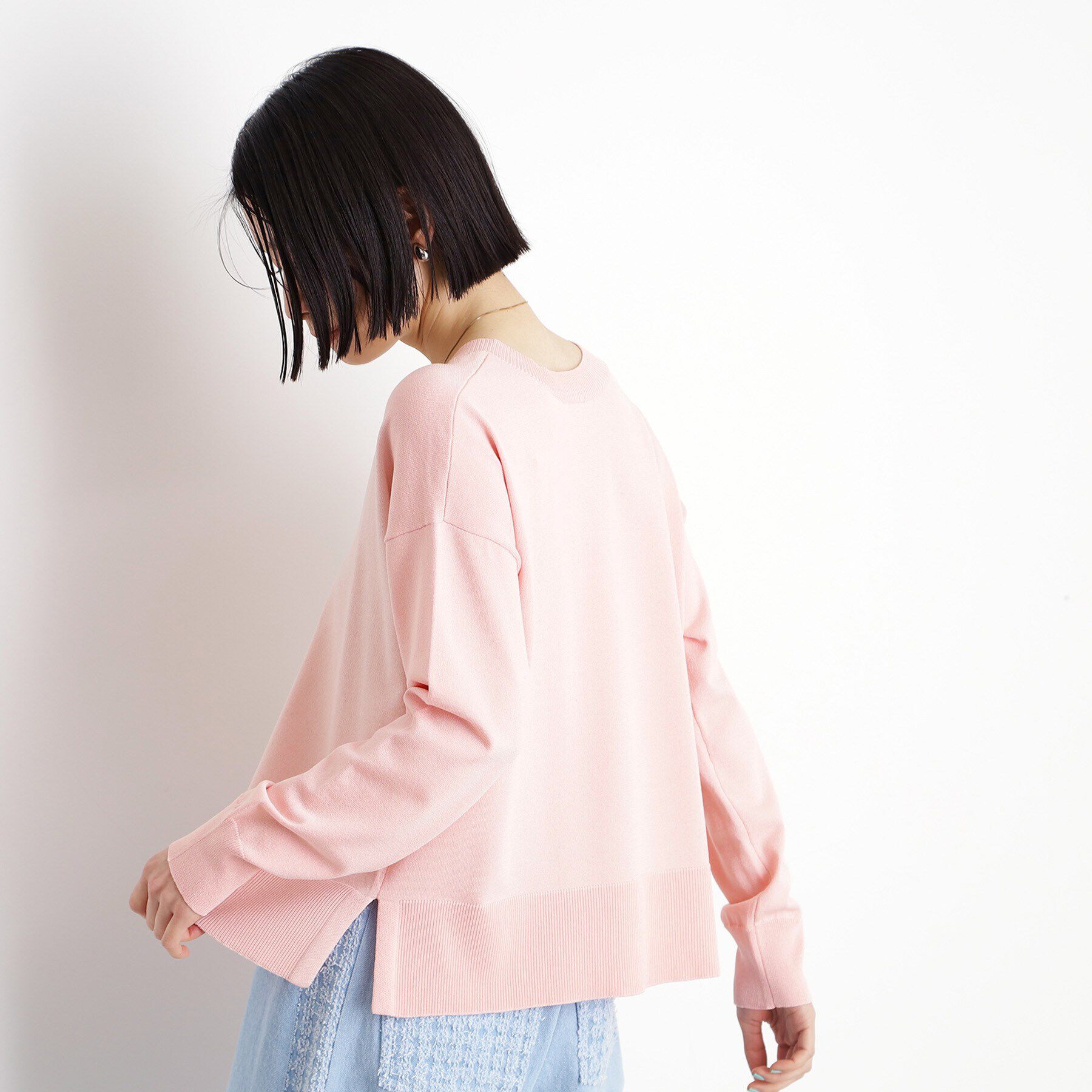 THE SHOP TK「【毛玉になりにくい】さらっとキレイVネックニット/洗濯機OK」|ニット・セーター|