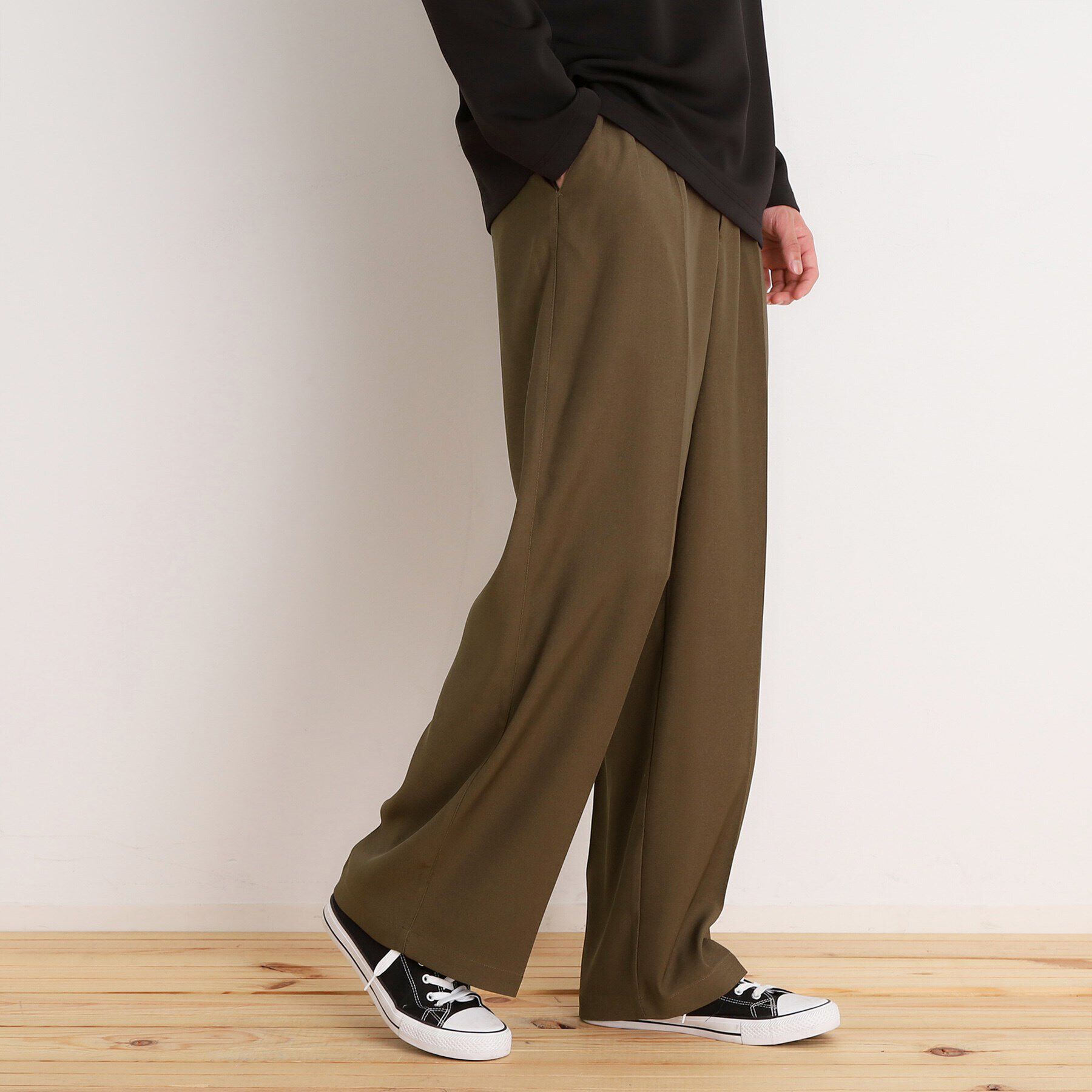 THE SHOP TK「ツイル ワイドスラックス 洗濯機OK」|その他|