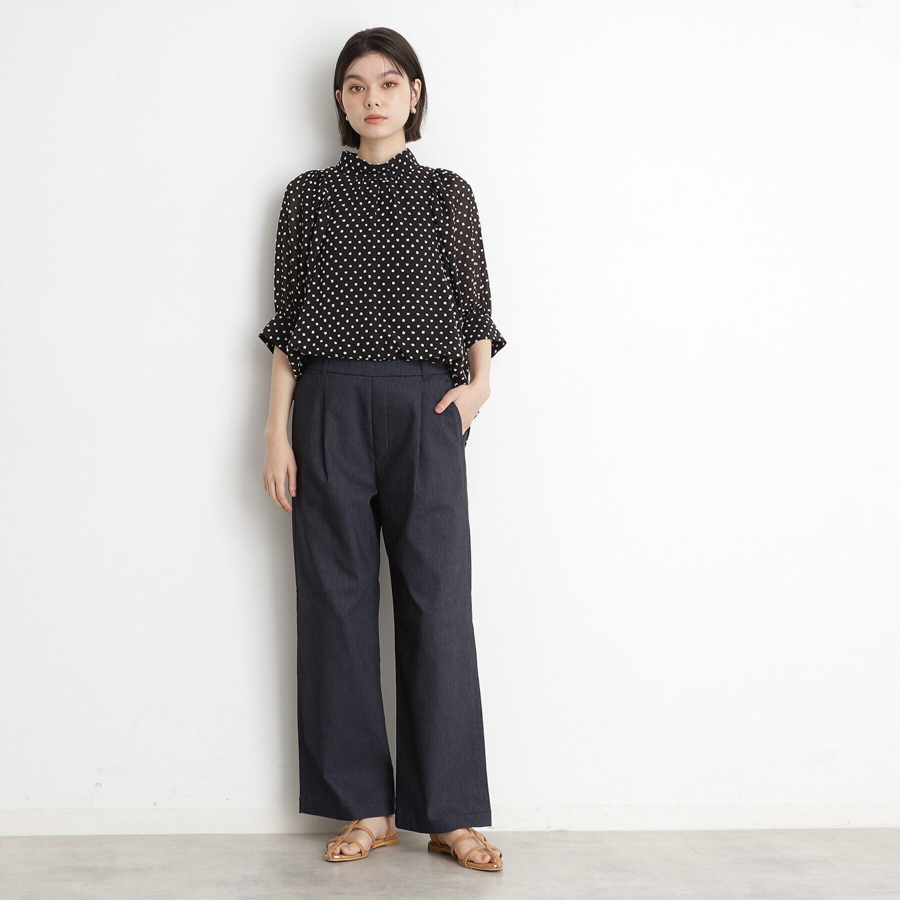 THE SHOP TK「ハイパーストレッチワイドパンツ【洗える】」|その他|