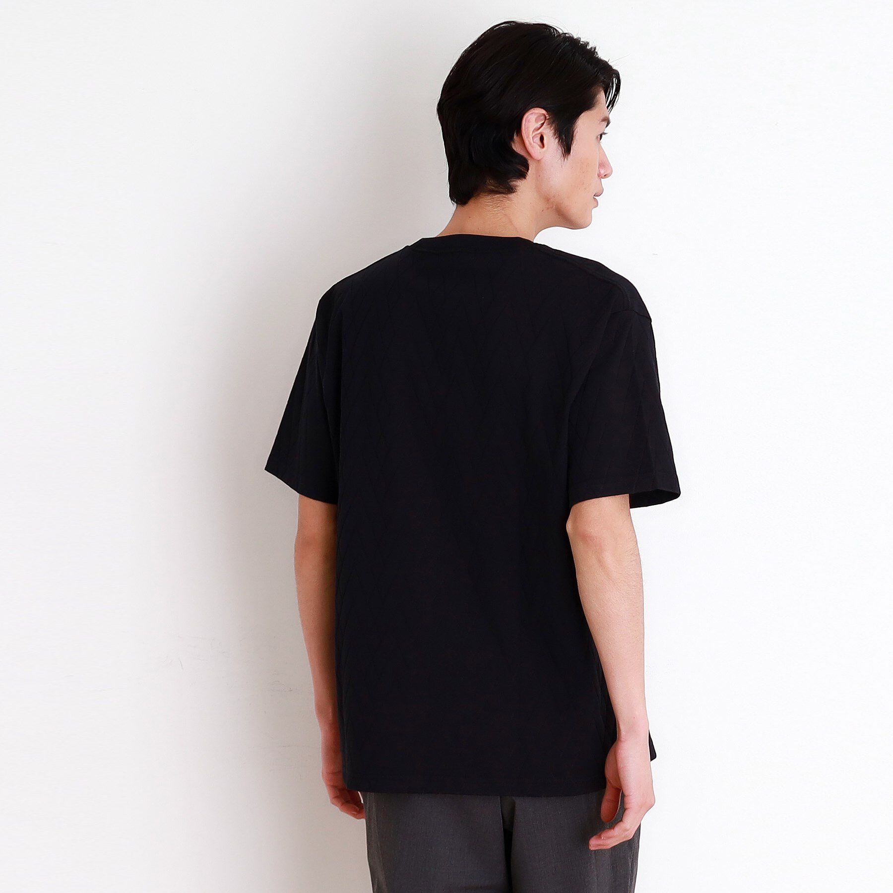 THE SHOP TK「ジオメトリック リンクス柄 半袖Ｔシャツ 洗濯機OK」|Tシャツ・カットソー|