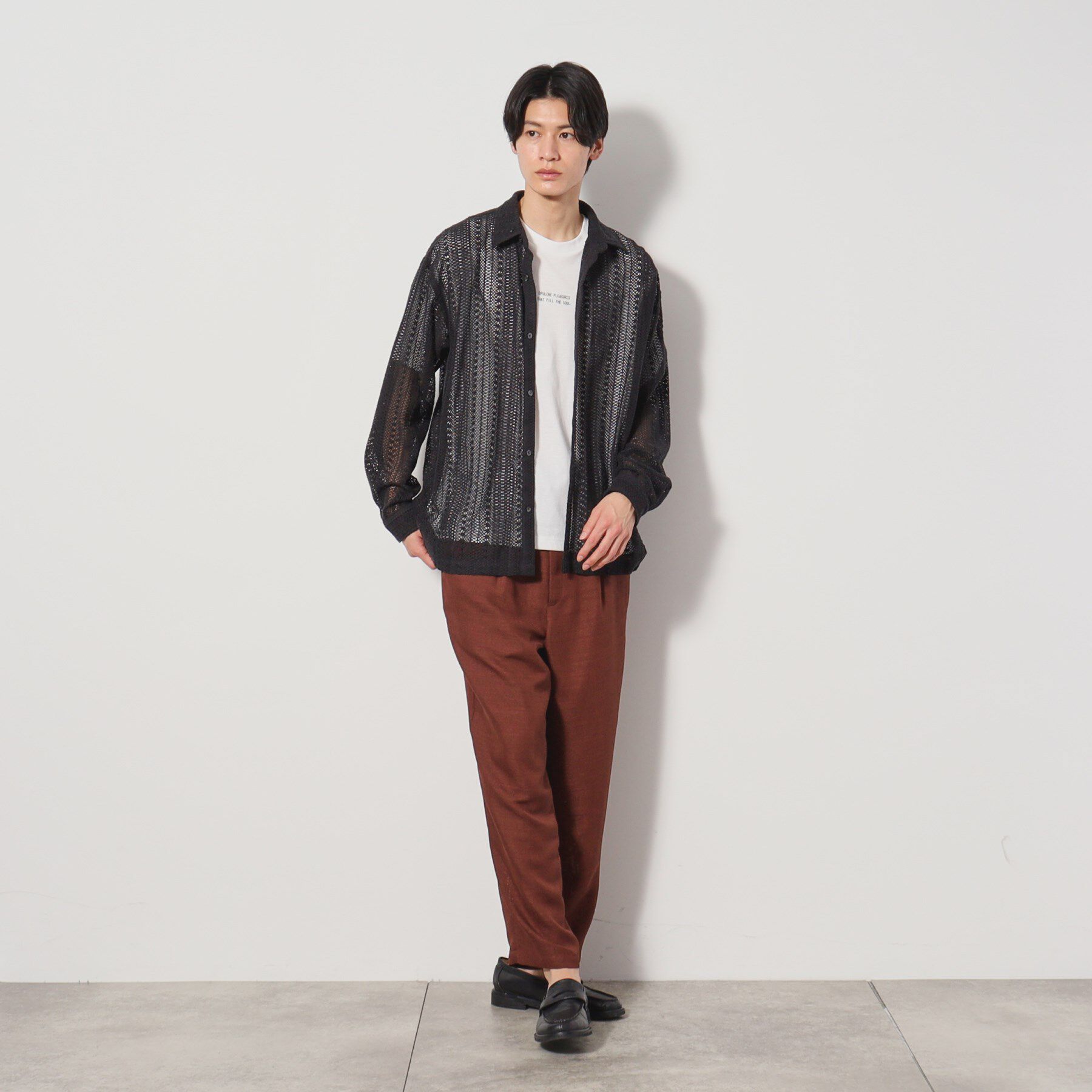THE SHOP TK「パナマメッシュ ワイドパンツ セットアップ可」|その他|