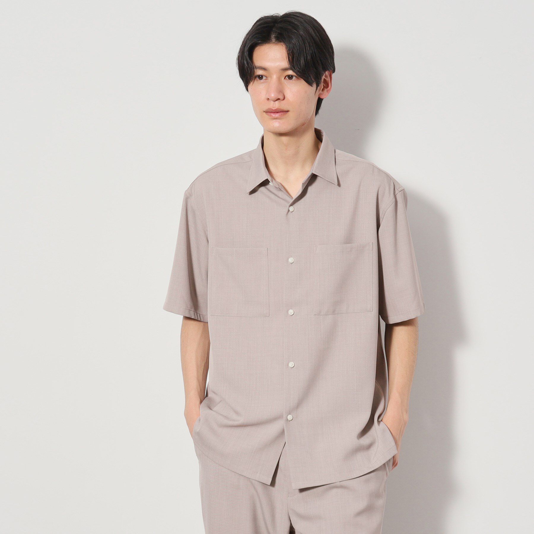 THE SHOP TK「ドライポリ 半袖シャツ　セットアップ可/吸水速乾/軽量/洗濯機OK」|シャツ・ブラウス|