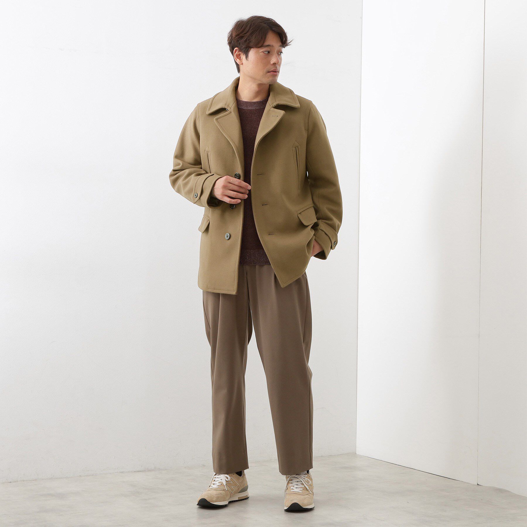 THE SHOP TK「ウーリックシングルPジャケット」|ピーコート|