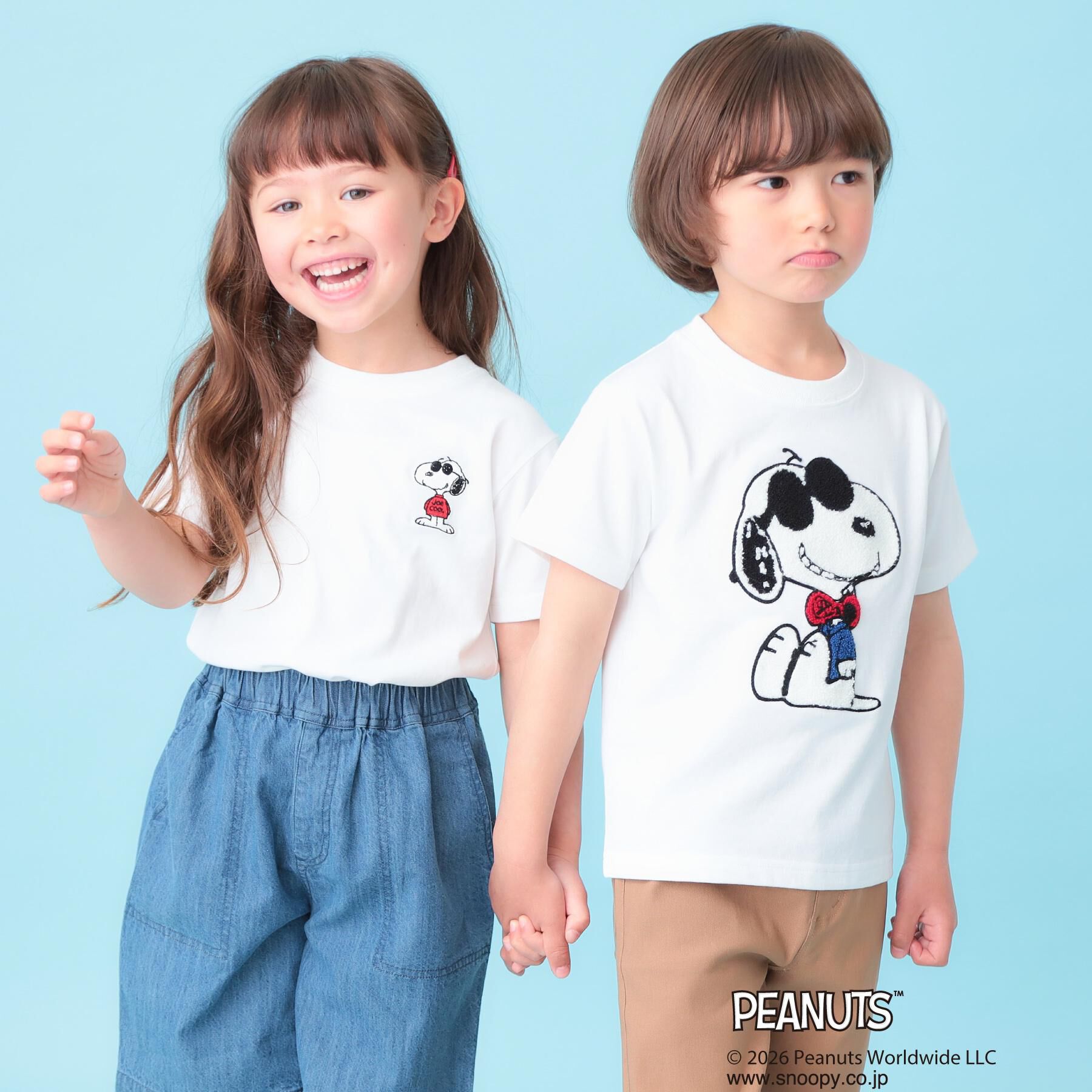 THE SHOP TK「PEANUTS ／ ピーナッツ スヌーピー さがら刺繍 半袖Tシャツ」|Tシャツ・カットソー|