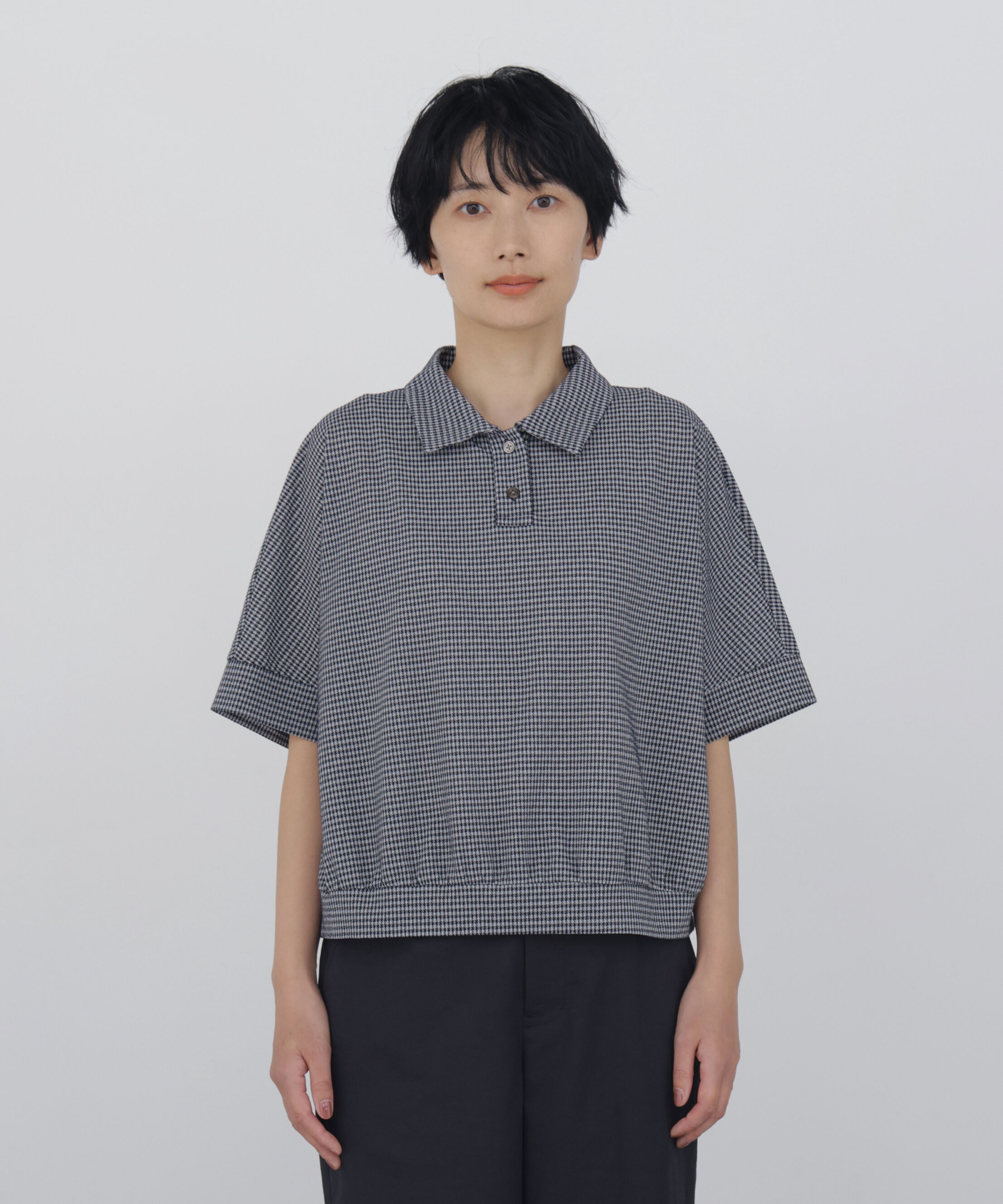  「◆フィンリーチェック衿付きカットソー」|Tシャツ・カットソー|