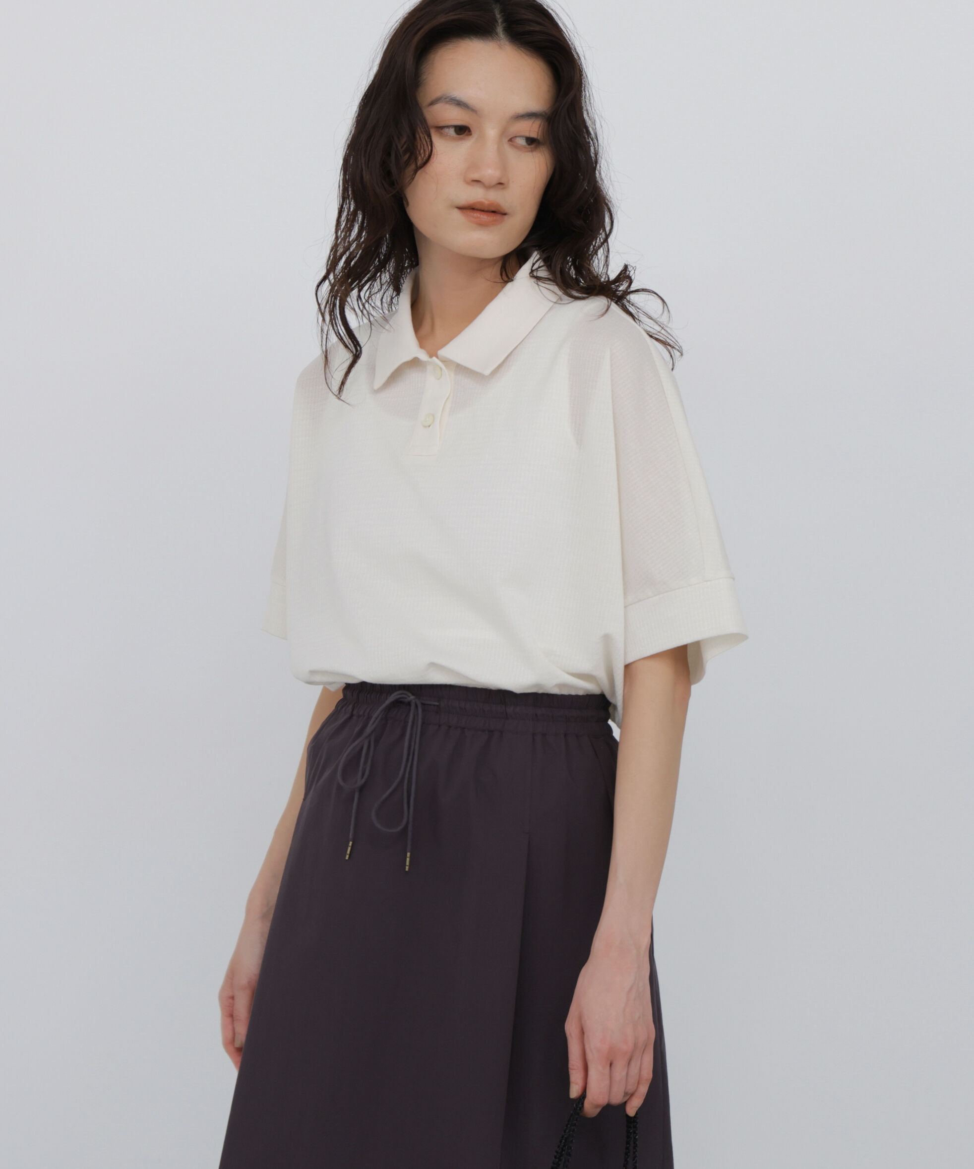  「◆フィンリーチェック衿付きカットソー」|Tシャツ・カットソー|